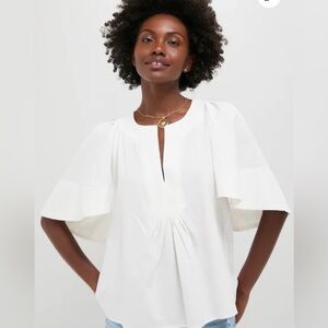 Tuckernuck Pomander Place white Finley flutter sleeve top
